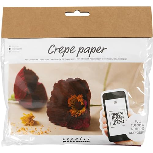 Creativ Company mini craft sets crepe paper flowers poppies - for crafting beautiful crepe flowers von Creotime