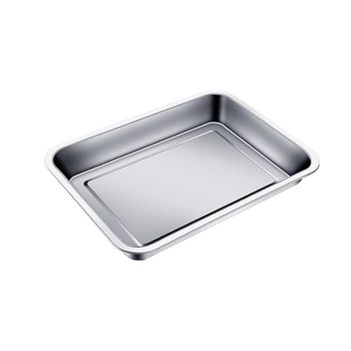 Creperture Backblech, 60 * 40 * 4.8cm Edelstahl Ofenblech Kuchenblech Rechteckig Backform Backofen Tablett Leicht Zu Reinigen Zum Backen Kochen Servieren von Creperture