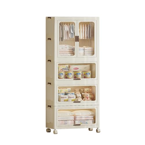 Creperture Klappbarer Kleiderschrank, Großer Aufbewahrungsschrank Faltbar Aufbewahrungsbox mit Kleiderstange aus Kunststoff, Mobiler Aufbewahrungsturm für Aufbewahrung von Kleidung,70 x 41,5 x 191cm Creperture Klappbarer Kleiderschrank, Großer Aufbewahrungsschrank Faltbar Aufbewahrungsbox mit Kleiderstange aus Kunststoff, Mobiler Aufbewahrungsturm für Aufbewahrung von Kleidung,70 x 41,5 x 191cm von Creperture