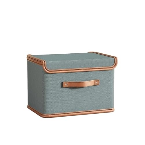 Crepundia Folding Fabric Storage Cube Organizer, 770g Staubdichte Aufbewahrungsbox Mit Deckel Großes Fassungsvermögen Faltbar Doppelt Dick Feuchtigkeitsbeständig(Grey-M-1Pc) von Crepundia