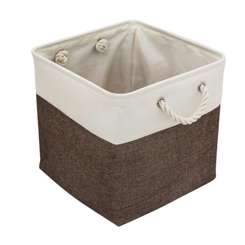 Crepundia Folding Fabric Storage Cube Organizer, Faltbarer Stoff Aufbewahrungswürfel 33cm Organizer Mit Griffen Aufbewahrungsbox Spielzeug Kleidung(A4 33cm) von Crepundia