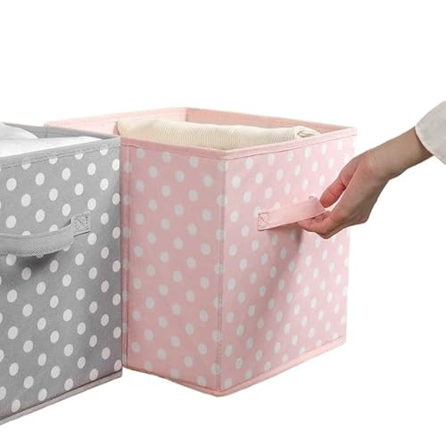 Crepundia Folding Fabric Storage Cube Organizer, Würfel-faltbare Stoff-Aufbewahrungsbox, Kleidungs-Aufbewahrungsbehälter For Spielzeug, Organizer, Körbe Büro, Schrankregal(02A 10.6x10.6x11 iN) von Crepundia