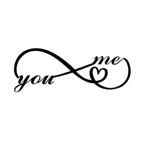 Crepundia Infinity Sign Hearts Personalised, Iron Crafts 1 Stück Metall-Wandkunst-Dekoration „Ewige Liebe“ von Crepundia