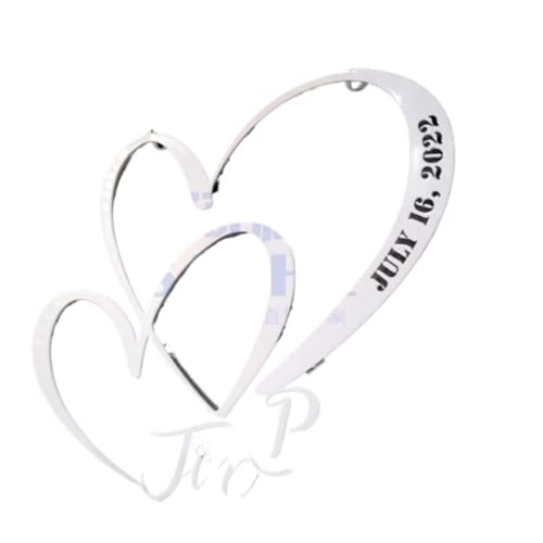 Crepundia Infinity Sign Hearts Personalised, Personalisierter Buchstabe Herzförmiges Schild Name Datum Liebe Eisen Kunst Dekoration Unendlichkeit Wanddekoration - Metall Hochzeit(M Type,40cm) von Crepundia