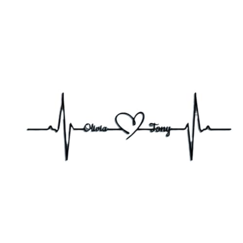 Crepundia Infinity Sign Hearts Personalised, Personalisierter Buchstabe Herzförmiges Schild Name Datum Liebe Eisen Kunst Dekoration Unendlichkeit Wanddekoration - Metall Hochzeit(Type O,45cm) von Crepundia