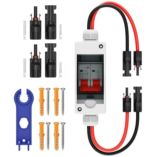 DC Trennschalter für Solaranlage, AA46 Solarpanel-Trennschalter, CGELE32A DC 500V Leistungsschalterkasten PV-Trennschalter mit wasserdichter Box von Crepundia