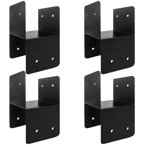 Dekorative Pfostenkappe für Gartenzaun, Hochleistungs-Stahlmontage-Balkenaufhängerhalterungen/Pfostenkappen-Bindehalterung/Balkenankerverbinder 4x4 Pfosten 14 Gauge/ von Crepundia