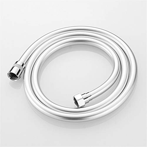 Duschkopf Schlauch,Duschschlauch Anti-Knick Schutz Schwarz 1.5M 2M Heizung Schläuche Badezimmer Brauseschlauch Bidet Wasserhahn Badezimmer-Rohr PVC(Silver A,150cm) von Crepundia