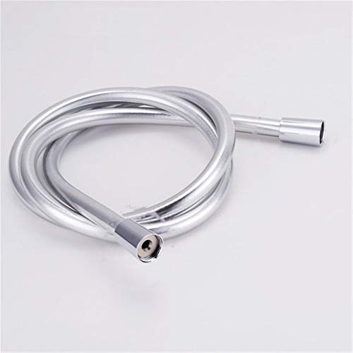 Duschkopf Schlauch,Duschschlauch Anti-Knick Schutz Schwarz 1.5M 2M Heizung Schläuche Badezimmer Brauseschlauch Bidet Wasserhahn Badezimmer-Rohr PVC(Silver B,150cm) von Crepundia