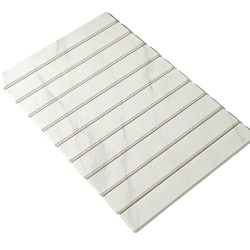 Fast Drying Stone Mat, Steintischmatte,Abtropfmatte,Faltbare Kieselgur-Badematte,Super Saugfähig, Abtropffläche,Küchengeschirr,Tischdekoration Und Zubehör(Stone01) von Crepundia