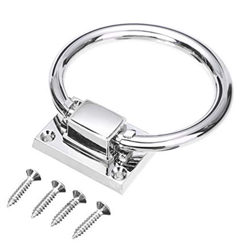 Fenstergriff,Sicherheitsgriff FüR Fenster 80mm Tür Pull Ring Shiny Silber-Tropfen-Kabinett Knob Holztürklopfer Stuhl Pulls Handgriff For Türbeschläge von Crepundia