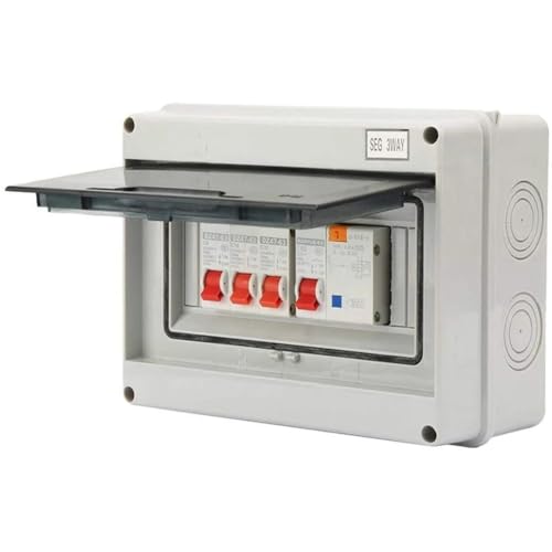 Feuchtraum Aufputz Verteilerkasten, 3-Wege-Sicherungskasten for Garage, Schuppen, Wohnmobil, Wohnwagen, Verbrauchereinheit, mit RCD und 3 x MCB Feuchtraum Aufputz Verteilerkasten, 3-Wege-Sicherungskasten for Garage, Schuppen, Wohnmobil, Wohnwagen, Verbrauchereinheit, mit RCD und 3 x MCB von Crepundia