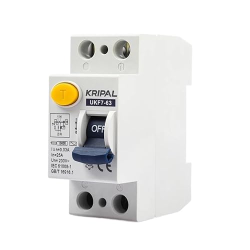 Fi Ls Schalter,Fehlerstrom-Schutzschalter 2P Fehlerstromschutzschalter FI-Schutzschalter RCD 30mA 300mA 4P 16A 25A 40A Typ AC(2,40A 30mA) von Crepundia