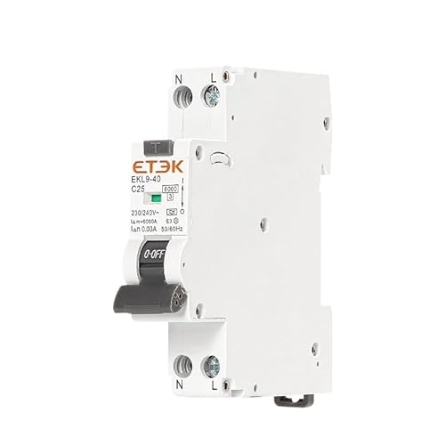 Fi Ls Schalter,Fehlerstrom-Schutzschalter A Typ RCBO 2Pole 18mm Rest Automatische Circuit Breaker DPN Mit Über Strom Leckage Schutz 30mA EKL9(40A) von Crepundia