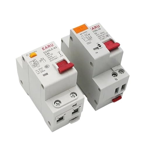 Fi Ls Schalter,Fehlerstrom-Schutzschalter DZ30L DZ40LE EPNL DPNL 230 V 1P + N Fehlerstromschutzschalter Mit Über- Und Kurzschlussschutz RCBO MCB 6-63A(32A) von Crepundia