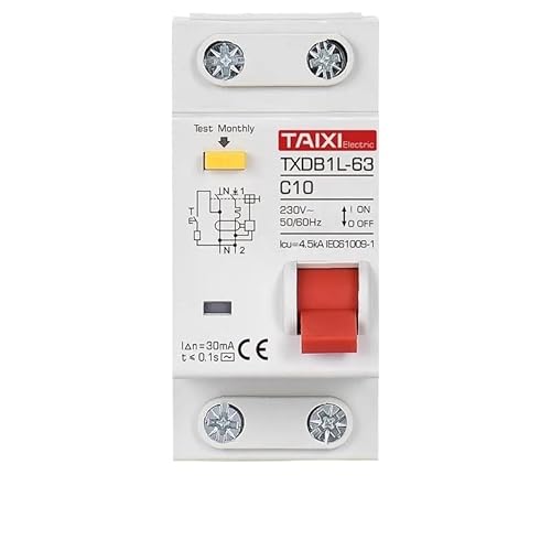 Fi Ls Schalter,Fehlerstrom-Schutzschalter ELCB RCBO MCB 16A 20A 32A 40A 63A 30mA 220V/110V Fehlerstromschutzschalter Kurzschlussschutz(AC110V 30mA,20A) von Crepundia