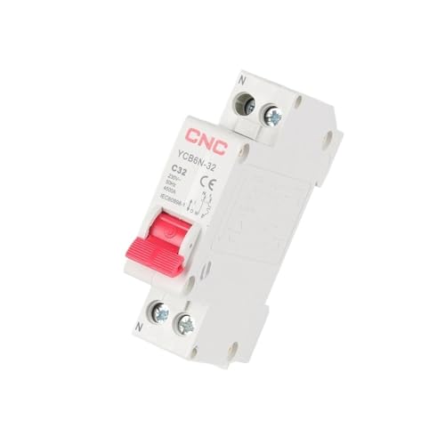 Fi Ls Schalter,Fehlerstrom-Schutzschalter YCB6N-32 1P+N Miniatur-Leistungsschalter Home Circuit Air Switch Kurzschluss-Überlastschutz 6A 10A 16A 20A 25A 32A(6A) von Crepundia