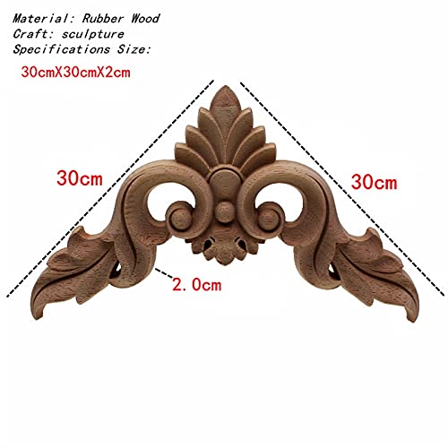 Holzornamente Ecke 2 stücke Holz Dekoration Zubehör Styles Handwerk Figuren Miniaturen DIY. Hölzerne Buchstaben Handwerk Ornament Wohnkultur Applique Holzschnitzerei Applikation Deko(30cmX30cm) von Crepundia