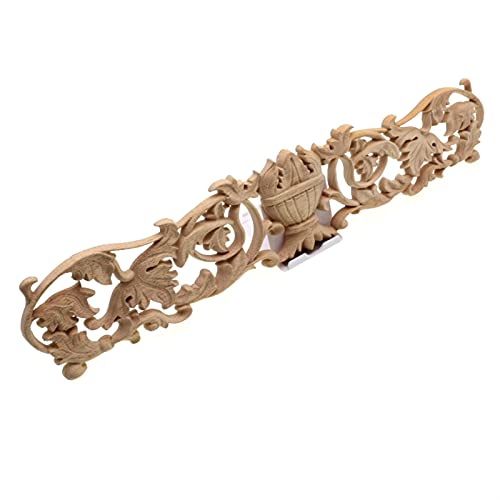 Holzornamente Ecke Massivholz Applique Möbel Kabinett Kopf Stil Blütenstück Hintergrund Wand Dekorative Wohnkultur Gartendekoration Holzschnitzerei Applikation Deko von Crepundia