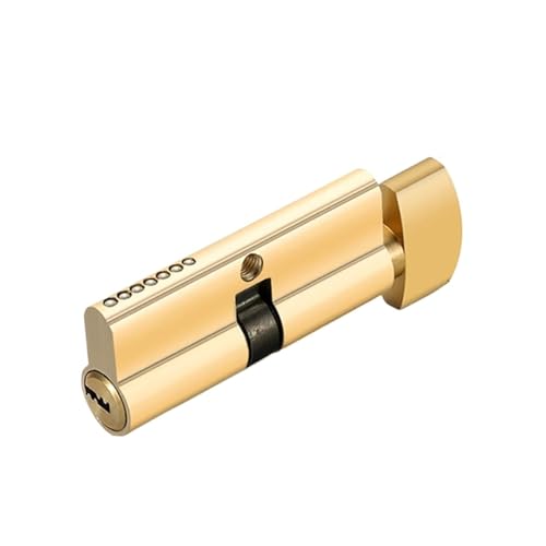 Profilzylinder Mit SchlüSseln,TüRzylinder 1 Sätze Türzylinderschloss Vorgespannt 70 mm 3 Schlüssel Diebstahlsicherer Eingang Messing AB Türschloss Home Security(Gold) von Crepundia