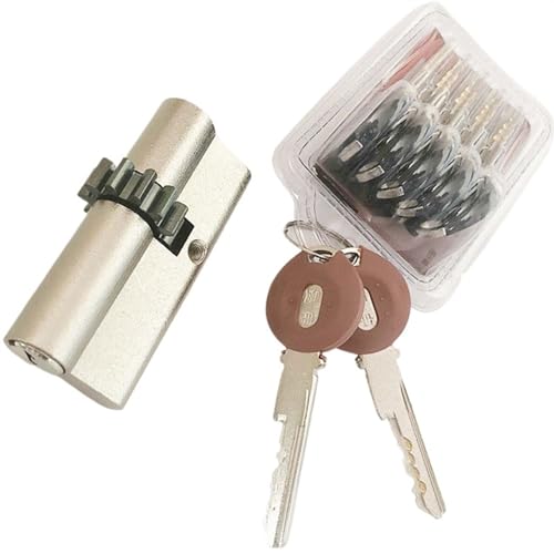 Profilzylinder Mit SchlüSseln,TüRzylinder 11-Zahn-Schließzylinder, Diebstahlschutz-Türschloss, Außentür-Schließzylinder, 11-Zahnrad-Schloss(90MM60MM30MM) von Crepundia