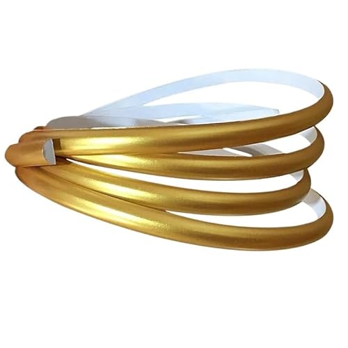 Stuckleisten Wand,Zierleisten 1M Pvc Selbstklebende Sockelleiste Gips Linie Wasserdicht Weiche Wand Aufkleber For Tür Spiegel Rahmen TV Hintergrund Decke Wohnkultur(Gold,Width 1.5cm) von Crepundia