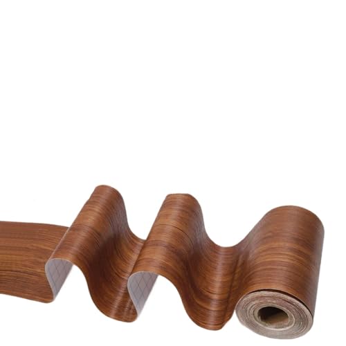 TapetenbordüRe Selbstklebend, Weiße Holzmaserung Tapetenbordüre Spiegelrahmen Abnehmbar Wasserfest,Abziehen Und Aufkleben Wandpapier Dekor Selbstklebend,Küche Badezimmer(Light Brown,65.6 ft) von Crepundia