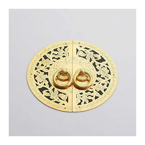 TüRklopfer mit Schrauben,TüRklopfer Antik Drawer Knob Türgriff Möbel Pull Ring Klopfer-goldener Messing Jahrgang Kabinett gefunden(8002) von Crepundia