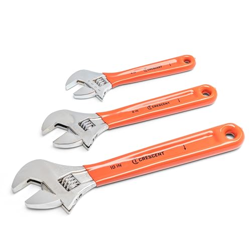 Crescent AC26810CV Schraubenschlüssel-Set, verstellbar, gepolstert, 15,2 cm, 20,3 cm und 25,4 cm, 3-teilig von Crescent