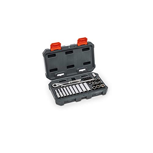 Crescent CSWS3C Mechaniker-Werkzeug-Set, 6 Punkte, Standard- und Tiefe, metrisch, 27-teilig von Crescent