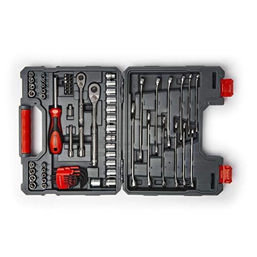 Crescent CTK70C 70 Stück 1/4 Zoll & 3/8 Zoll Antrieb 6 & 12 Punkt Standard SAE/metrisches Mechaniker-Werkzeug-Set von Crescent