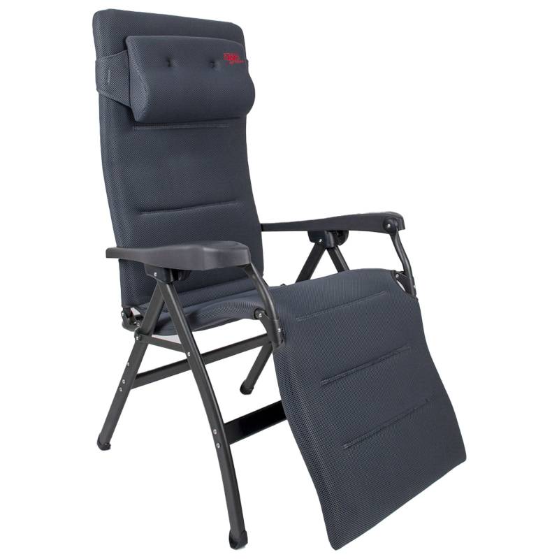 CRESPO Camping Stuhl AP 242 Air Deluxe Ergonomic Garten Liege Stuhl Alu 130 kg-Grau von Crespo