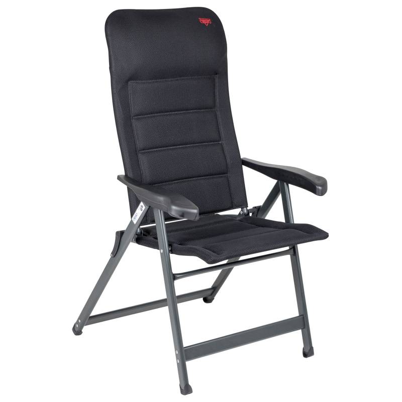 CRESPO Garten Stuhl AP237 Camping Klappstuhl Liege Sessel Hochlehner Alu Faltbar-schwarz von Crespo