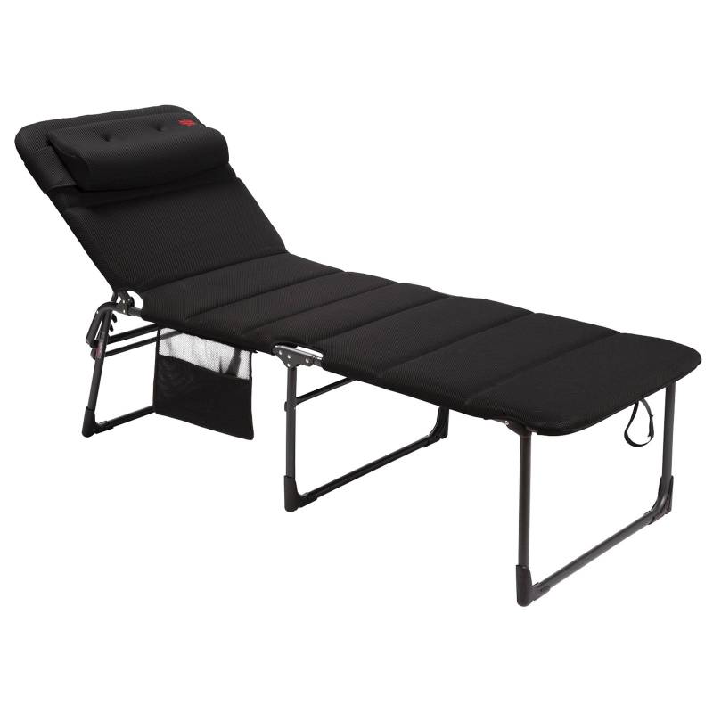 CRESPO Sonnenliege Liegestuhl AP363 XL Air Deluxe Camping Garten Liege Alu 140kg-schwarz von Crespo