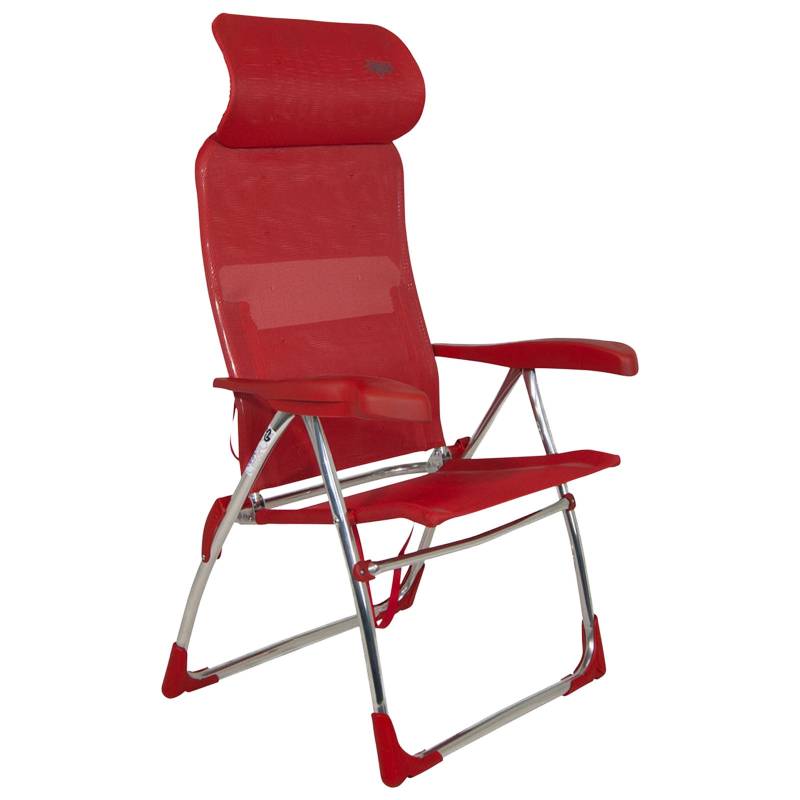 CRESPO Strandstuhl AL 206 Compact Camping Garten Liege Stuhl Klappstuhl Klappbar-Rot von Crespo