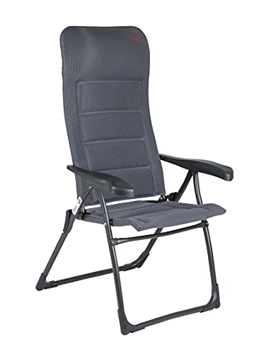 Crespo AP-215/86 Air-Deluxe Campingstuhl, Aluminium, grau, 64 x 64 x 119 cm von Crespo