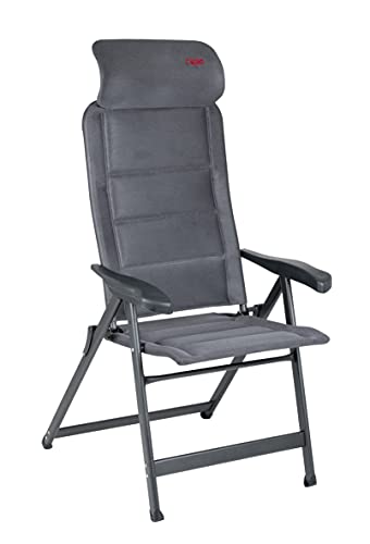 Crespo AP-240/86 Air Deluxe Compact Campingstuhl, Aluminium, grau, 67 x 80 x 127 cm von Crespo