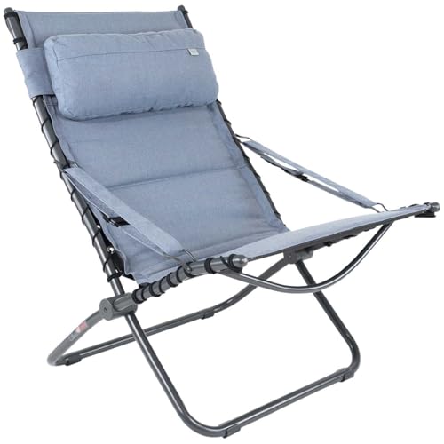 Crespo Tex-Comfort Campingstuhl, Aluminium, Blau, 89x53 cm von Crespo