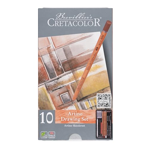 Cretacolor Künstlerstifte Artino, Metalletui 10teiliges Skizzierset von Cretacolor