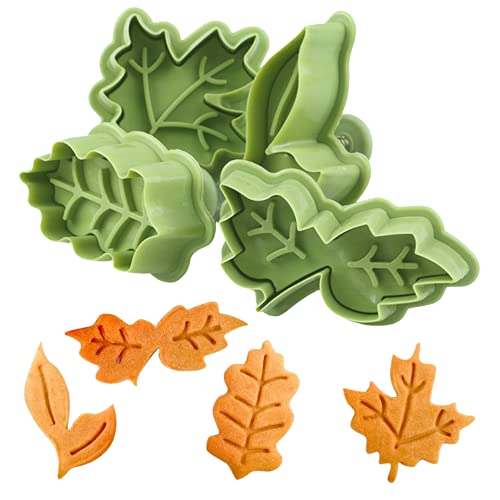 Crethink Thanksgiving-Kolben-Fondant-Ausstecher-Blatt Ahornblätter Formen Ausstechformen,Keksstempel für Frühling und Herbst. von Crethink