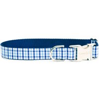 Crew Lala Bennett Hundehalsband Mit Blauem Vichy-Karo von CrewLaLa