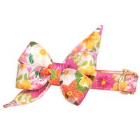 Crew Lala Maui Blooms Belle Bow Hundehalsband von CrewLaLa