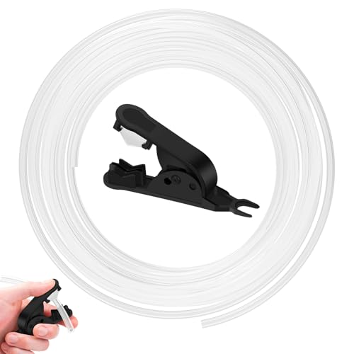 PTFE Schlauch10 Meter, 2.5mm ID × 4mm OD Reibungsarmer PTFE Tube Teflonschlauch mit Cutter für 1,75 mm 3D Drucker Filament, für Bambu Lab A1/A1 mini/P1P/P1S/X1C, für K1/K1 Max/Ender 3 V3 PTFE Schlauch10 Meter, 2.5mm ID × 4mm OD Reibungsarmer PTFE Tube Teflonschlauch mit Cutter für 1,75 mm 3D Drucker Filament, für Bambu Lab A1/A1 mini/P1P/P1S/X1C, für K1/K1 Max/Ender 3 V3 von Crewell