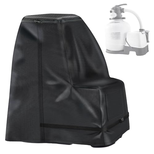 Poolpumpe Abdeckung, Pumpenhäuschen für Poolpumpe Sandfilteranlage Abdeckung Poolpumpenabdeckung 600D Oxford Vollstndige Abdeckplane (70x65x55cm) von Crewell