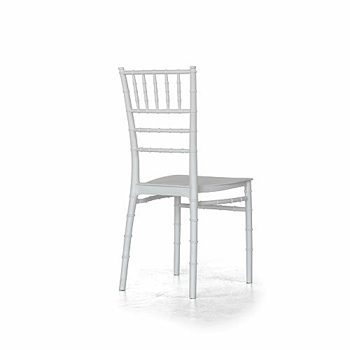 Cribel Set mit 4 Stühlen New Ceremony aus weißem Polypropylen, stapelbar, für Innen-und Außenbereich, Terrasse, Garten, Veranstaltungsräume, 39x46x88 von Cribel
