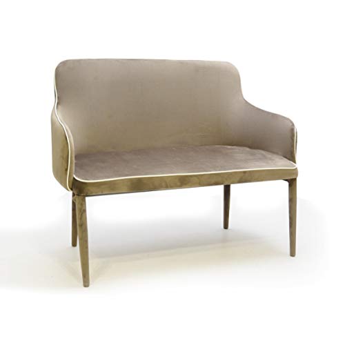 Italian Concept New Plana Plus Sofa, Velours, 120 x 60 x 90 HS47.5;HB68, Cappuccino von Cribel
