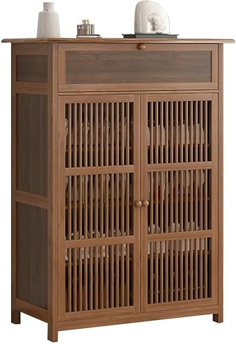 Minimalistischer Schuhschrank aus Holz, platzsparend, mehrschichtig, for den Flur zu Hause, Schuhschrank mit großer Kapazität for die Aufbewahrung im Eingangsbereich und auf dem Balkon((99X35X65CM)) von Cribricea