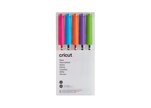 Cricut 2007645 Stiftesatz mit extra feiner Spitze, leuchtende Farben, Metallic, 5 Stück (1er Pack) von Cricut