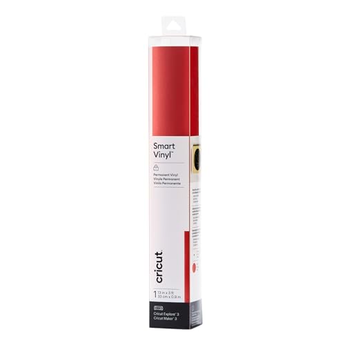 Cricut Smart Vinyl Permanent | 1 sheet | 33cm x 0.9m | Shimmer Red von Cricut