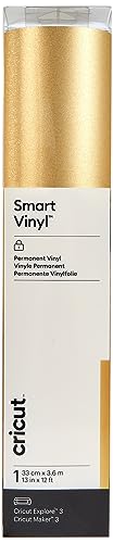 Cricut 2008618 Folie Glanzeffekt, Smart Vinyl Permanent | 1 sheet | 33cm x Shimmer Gold, 3.6m (12ft) von Cricut